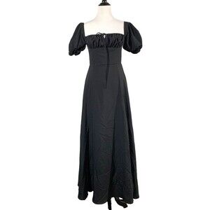 Shades of Silence Dark Romance Gothic Maxi Dress Size M Black Renaissance